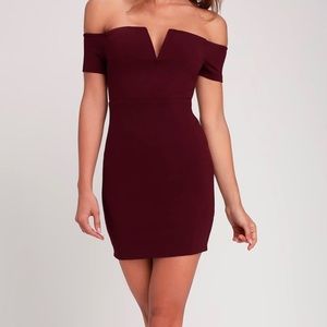 Off the shoulder bodycon dress